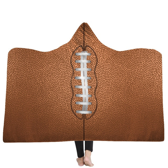 Large Sports Blanket Hoodie