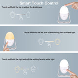 Color Changing LED Night Light Touch Control Rechargeable Egg