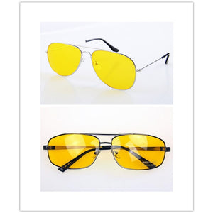 Unisex Yellow Lens Night Driving Glasses