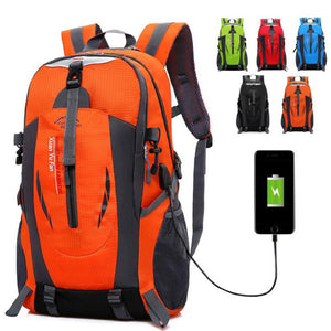 Unisex Travel Backpack Waterproof Sport Bag With USB charging