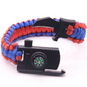 Paracord Survival Bracelet Multi-function Military Emergency Rescue EDC Camping Hiking Emergency Tactical Tactics Wrist Strap