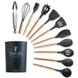 12PCS Silicone Cooking Kitchen Utensils Set