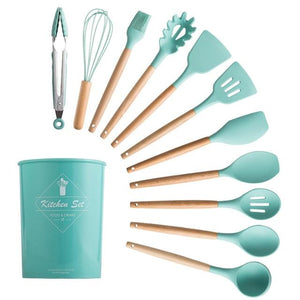 12PCS Silicone Cooking Kitchen Utensils Set