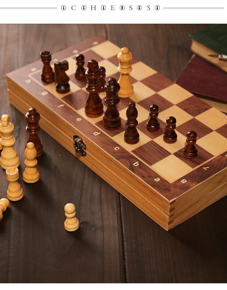 Family Game Wooden Chess Board