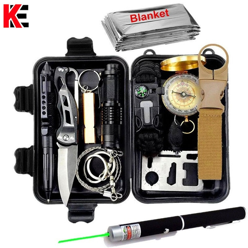 Survival kit set military outdoor